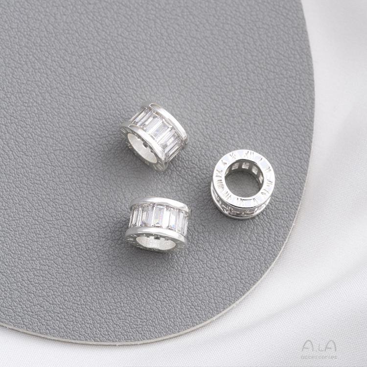 14K Gold-Plated Zircon Spacer Beads for DIY Jewelry