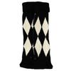 Argyle Pattern Wool Knitted Turn Cuffs Leg Warmers for Women and Students Cold Weather Foot Covers Footless Calf Socks