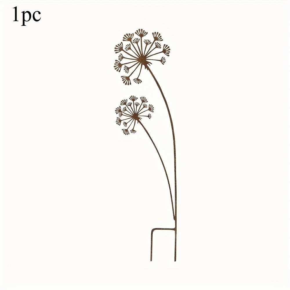 

1 шт. Металлические декоративные садовые колышки Цветок Патио Балкон Кашпо Садовый декор Дом Двор Наружное украшение Садовые аксессуары