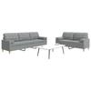 VidaXL Set of 2 Sofas Decorative Cushions Light Grey Fabric, Sofa, Sofa Seat, Recliner Sofa, Sofa 3278335