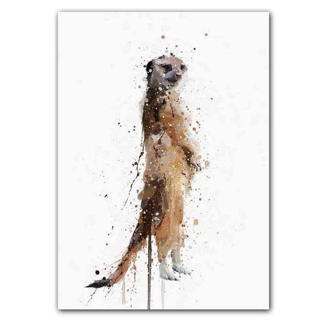 Neue Nordic Abstrakte Tier Poster Wand Malerei Abstrakte Splash Tinte Kunst Leinwand Malerei Wohnzimmer Korridor Hause Dekoration Wandbild Kein Rahmen