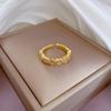 Real Gold Electroplated Open Ring, Women'S Fashion Personalized Ring, Index Finger Ring, The Same Simple And Cold Style