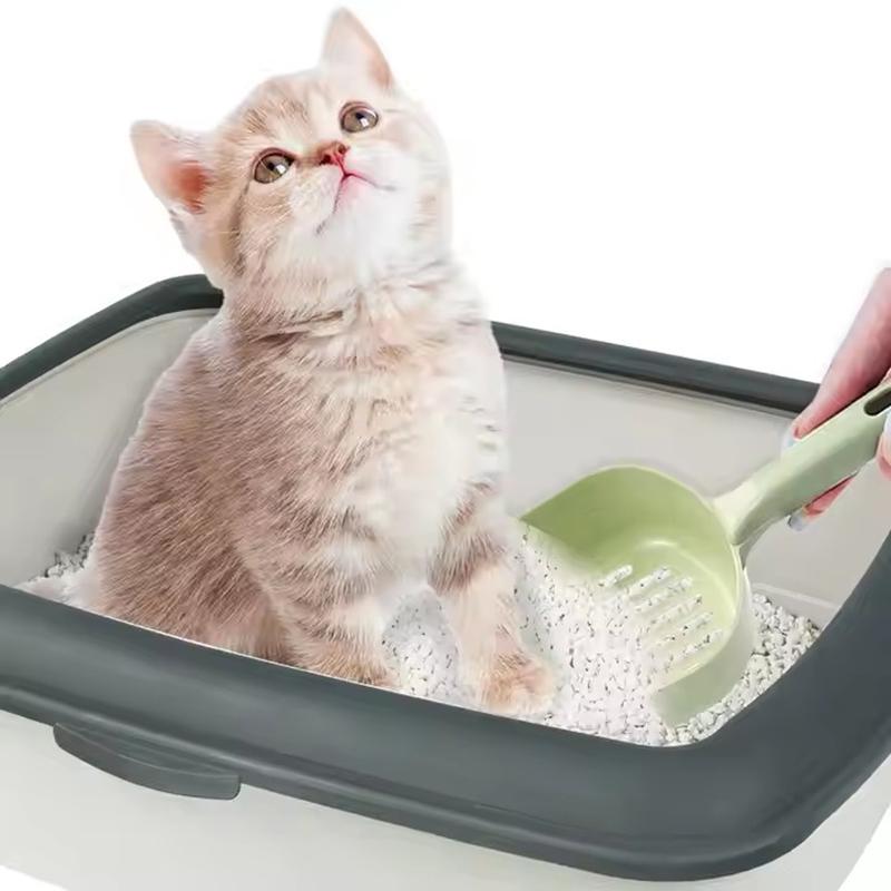 1pc Cat Litter Scoop Pet Spreading Scoop Cat Litter Shovel with Easy Handle for Pet Cat Kitty Poop Plastic Cat Litter Shovel