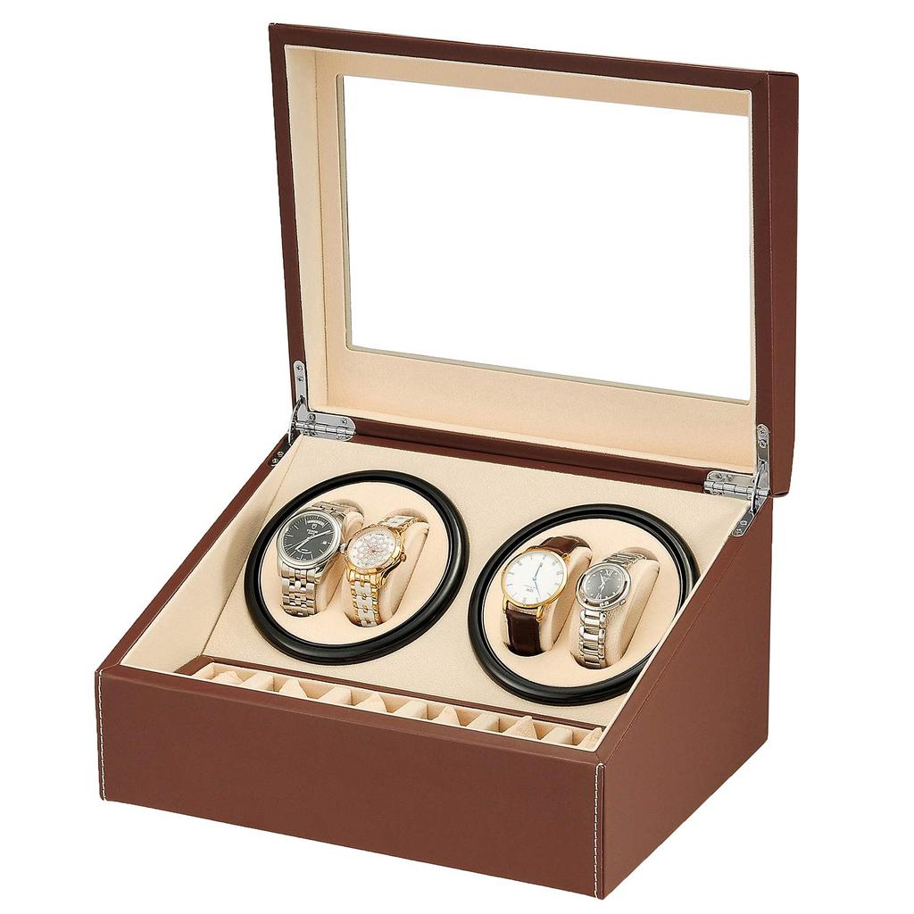 Automatyczny Zegarek Wyprodukowany w Japonii z Mabuchi Kompatybilny z Zegarkiem Przechowywanie Zegarków Przechowywanie Biżuterii i Pasków do Zegarków Skórzany Nakręcacz, Silnik, Nakręcarki, Etui,