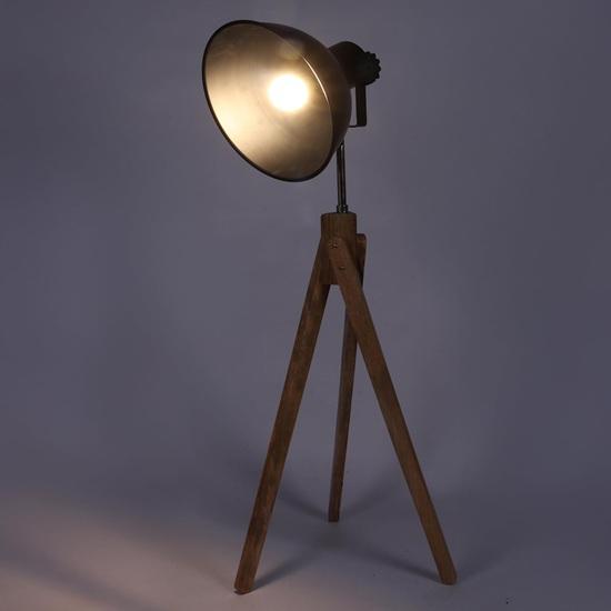 120 Cm Floor Lamp with Mango Wood, Metal Construction Multiple Style Options for Living Room, Bedroom, Home Office Decor