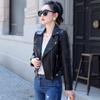 Motorcycle Leather Jacket Women's Short Washed Leather Spring New Leather Jacket Short Women's Spring and Autumn Coat