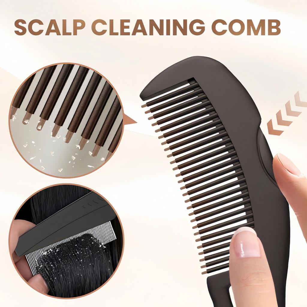Anti-Dandruff Comb, Fine Teeth Scalp Detox Comb
