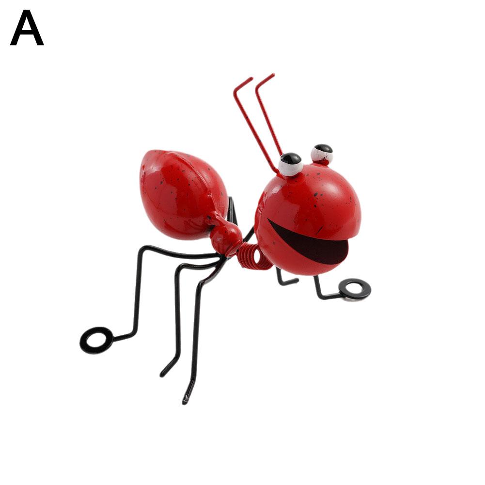 Cartoon Metal Ant Garden Decoration SetIron Art Ant Statue Decorative item Art  For Outdoor Yard Lawn Home Desktop Decor