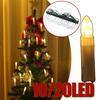 20LED Candle String LED Warm White Clip-on Flameless Cone Candle Family Party Holiday Home Christmas Tree Decoration Light