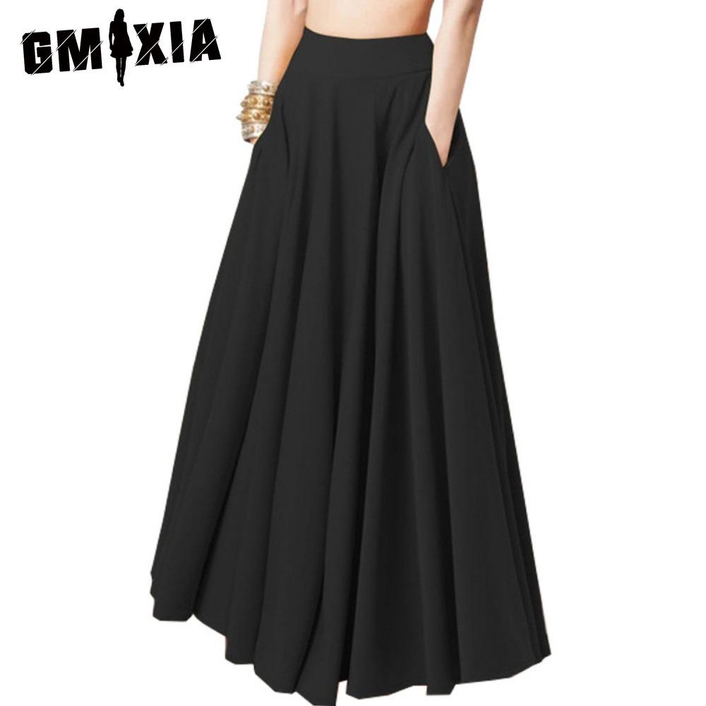 

GMXIA Женская Модная Повседневная Однотонная Юбка с Принтом на Лето Весну S чёрный