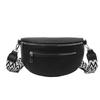 PU Solid Color Zipper Waist Packs Soft Popular Fashi 2026 Hot Selling Stitching Simple Casual Commuting Crossbody Bag