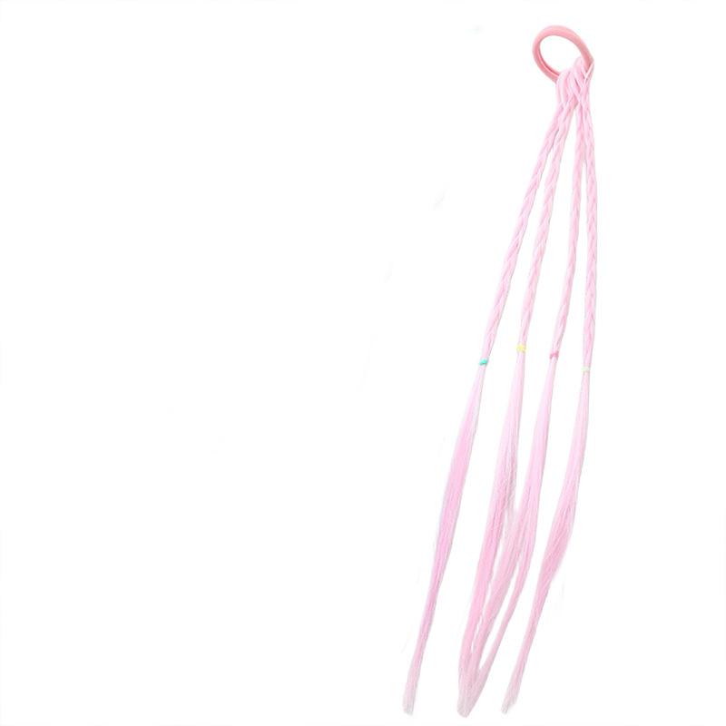 Kids Colored Gradient Wig Braids Scrunchies:Stretchable Extensions for Dreadlocks,Cute Braid Hair Accessories for Girls’ Styling