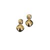 European & American Geometric Round & Oval Metal Earrings: Exaggerated, Simple, Water Drop Design, Bright Surface