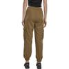 Damen Cargo-Trainingshose aus Twill - Urban Classics - High Waist - Oliv - Braun