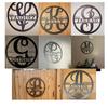 Metal Wall Art Sign Personalized Monogram Initials for Front Door Wedding Anniversary Gift Family Name Outdoor Decoration
