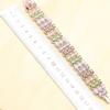 Multi Color Purple Zircon Dubai Bracelet For Women Wedding Birthday Jewelry