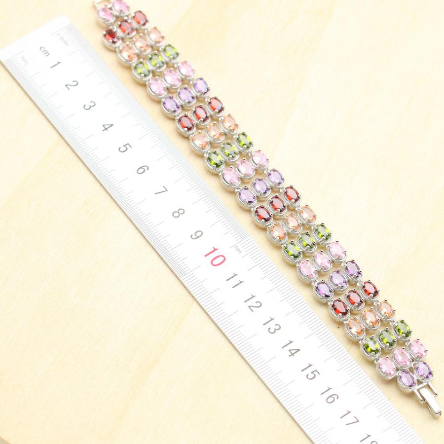 Multi Color Purple Zircon Dubai Bracelet For Women Wedding Birthday Jewelry