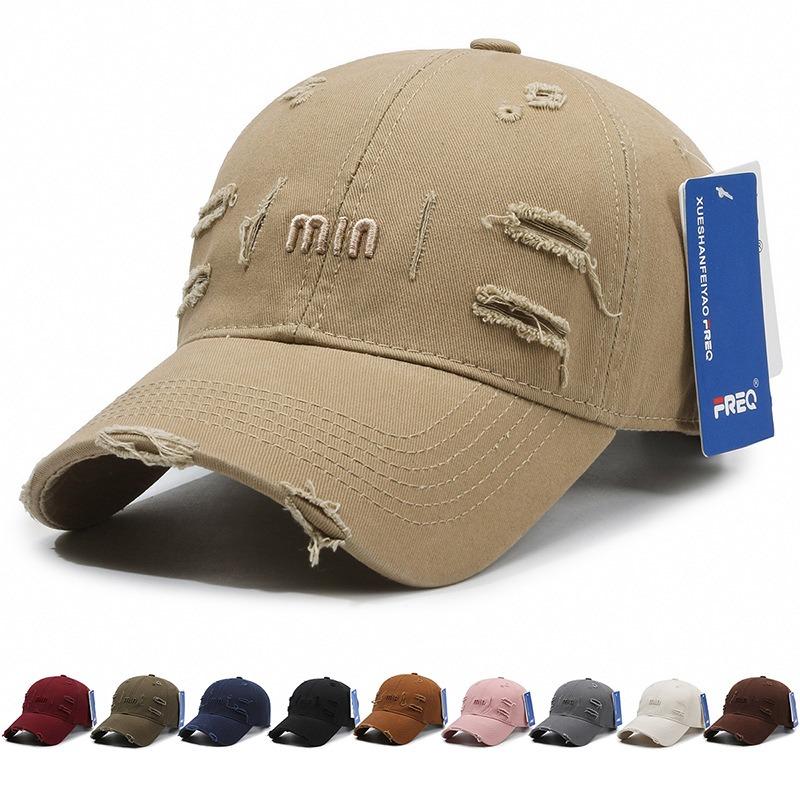 Baseball Cap Women's New Men's Ripped Hat Sun Hat Cap