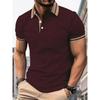 Summer New Casual Men's 3D High-quality Short Sleeved Button Polo Shirt