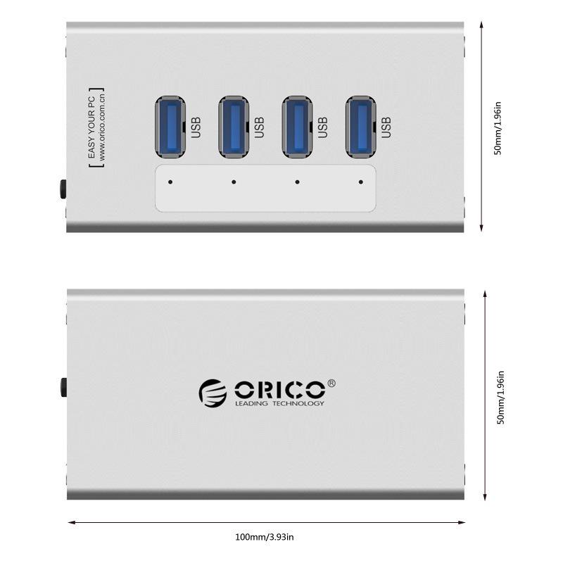 ORICO A3H High-Speed USB 3.0 Four-Port Expansion Hub with Power Supply