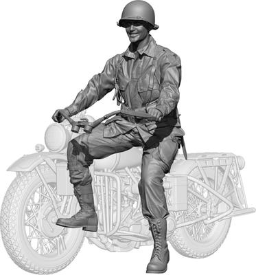 H3 Model 1/24 WWII US Airborne Division Iron Horse Rider (Figure Only) 3D Printer Kit HS24108 (Human)