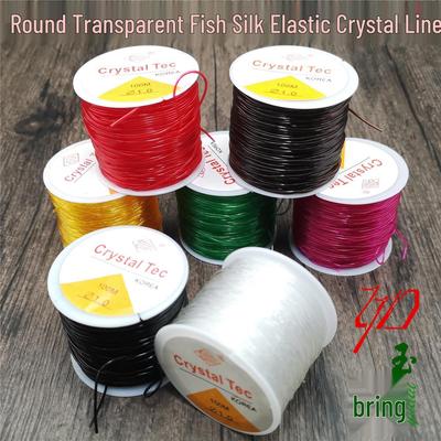 High-Grade Transparent Elastic Fishing Line - 100m Colored Crystal Rope for DIY Beading and Jewelry Crafting