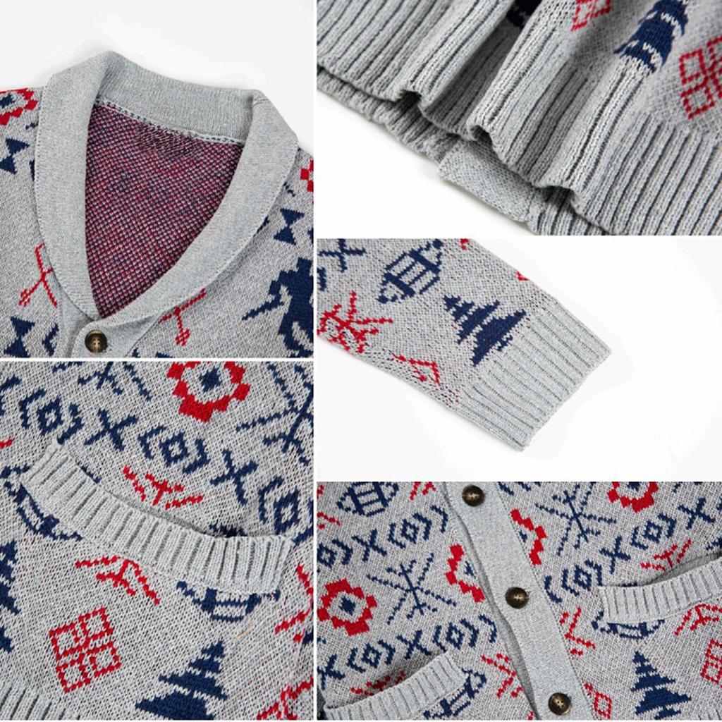 Pánský propínací kardigan s klopami, úzkého střihu, svrchní oděv, pletený svetr