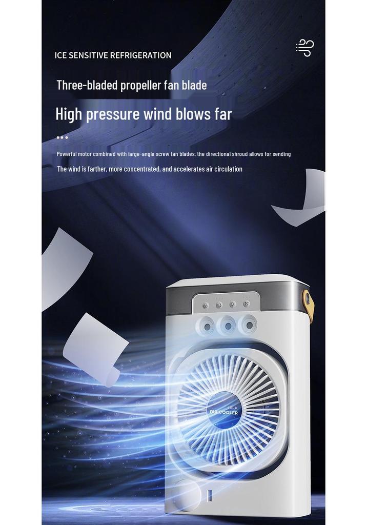 Three-Speed Silent Cooling Desktop Fan with Timer