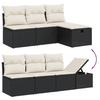 VidaXL Salon de Jardin avec Coussins 8 pcs, Canapés de Terrasse, Ensemble de Meubles de Patio, Mobilier d'Extérieur, Noir 3265333