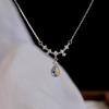 Zhongying Mermaid Tears Multicolor Moonstone Necklace – Exquisite Retro Clavicle Chain for Women