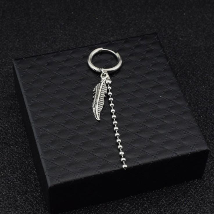 Korean Style Leaf Chain Tassel Ear Clip Jewelry