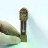 Dollhouse Mini Retro Standing Clock Model Miniature Floor Clock Wood Floor Clock Grandfather Clock Doll Furniture Model