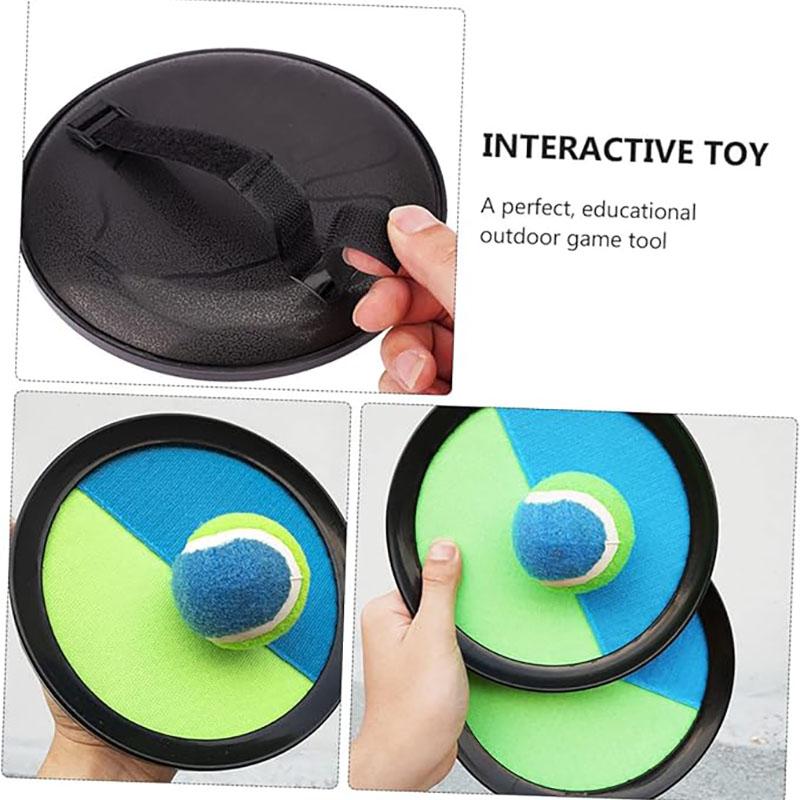 1Set Kids Sucker Sticky Ball Toy Outdoor Sports Catch Ball Game Set Throw And Catch Parent-Child Interactive Outdoor Toys