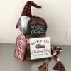 Festive Christmas Tiered Tray Decor Santa Wood Sign Gnome Santa for Holiday Table Centerpiece for New Year Home Tabletop