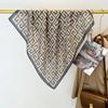 Retro light luxury high-end carriage cotton and linen scarf, spring and autumn new 71cm small square scarf, foreign-style decorative versatile scarf