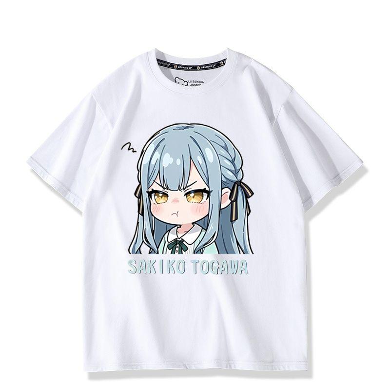 Anime BanG Dream Sakiko Togawa Print Tshirt Kawaii Summer Tee Short Sleeve Tops for Unisex Women Summer Clothes Womens Tshirts