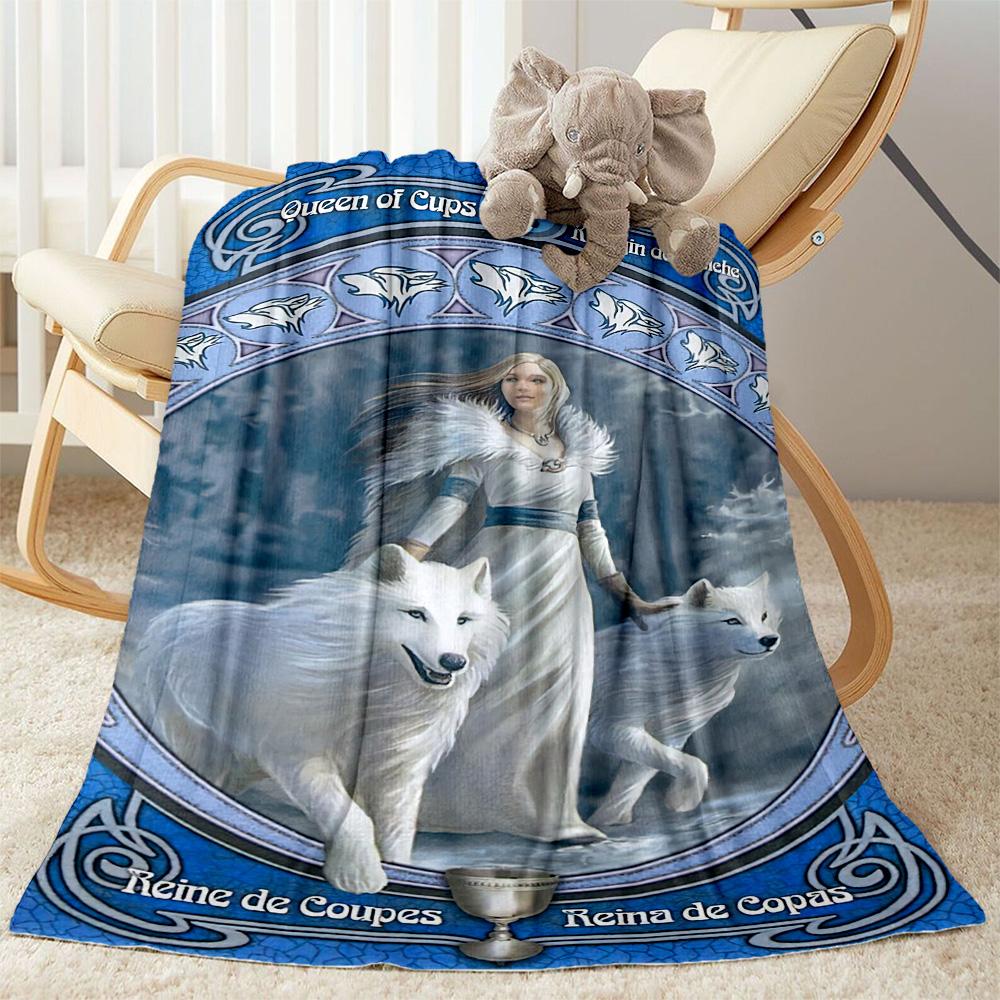 Gothic Style Blanket Soft Warm Cozy Suitable for Seaside Chair Office Four Seasons Universal Stylish Decor Suitable for Gifting Relatives and Friends