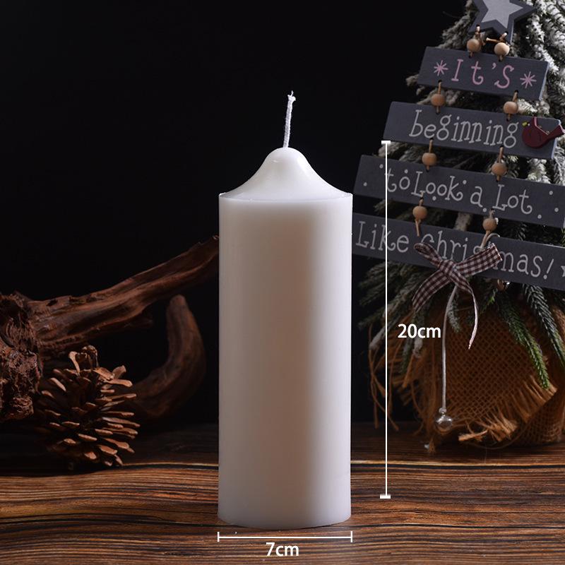 Classic Ivory Smokeless White Cylindrical Wedding Candles for Home and Restaurant Decor - Free Shipping