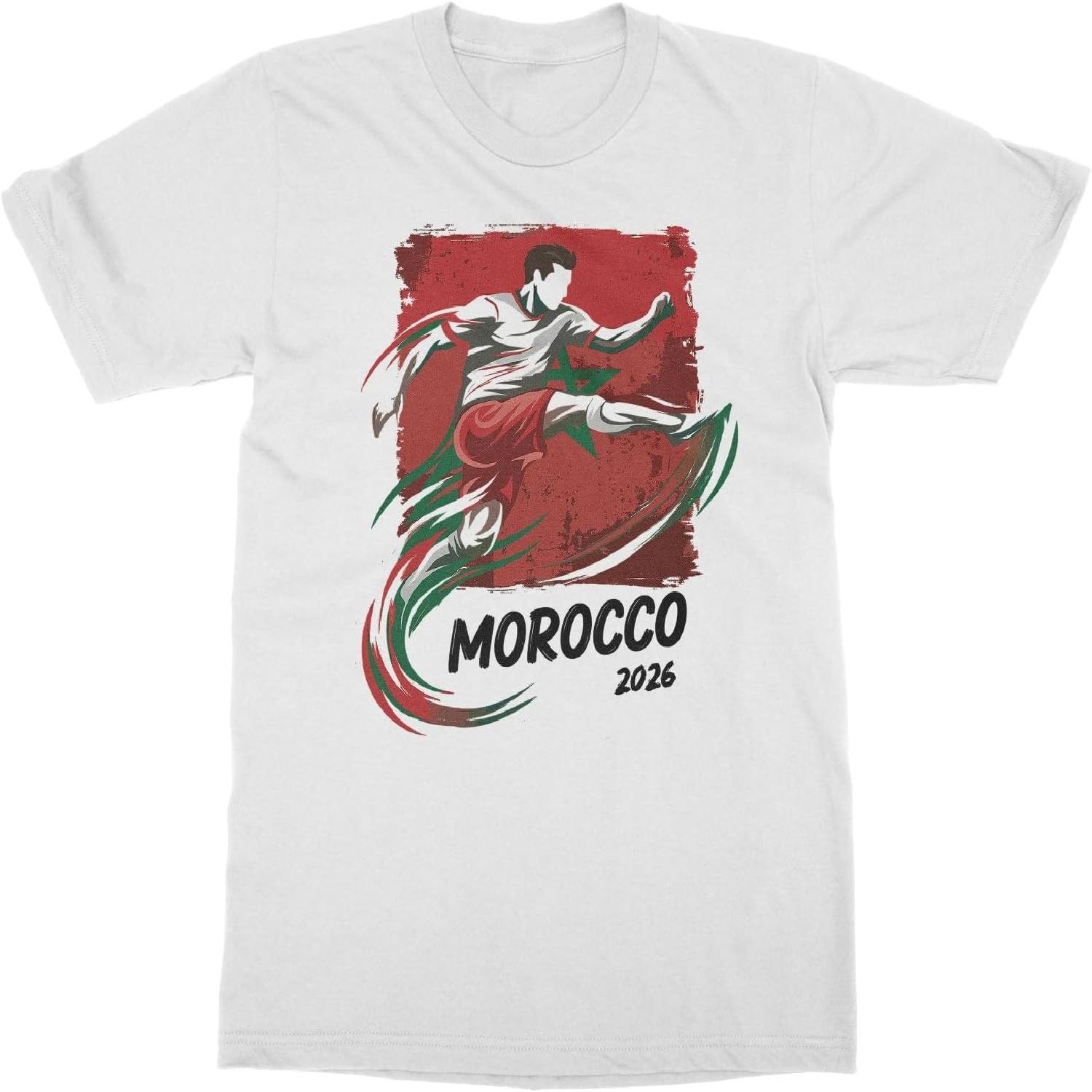 Tutiinca Morocco Flag Graphic - World Soccer Fans Tribute Unisex T-Shirt S