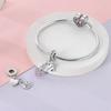 Charms Copperpink Heart-Shaped Paperclip Pendants Fit Charms Plataoriginal Bracelet Women Jewellery Making Gifts