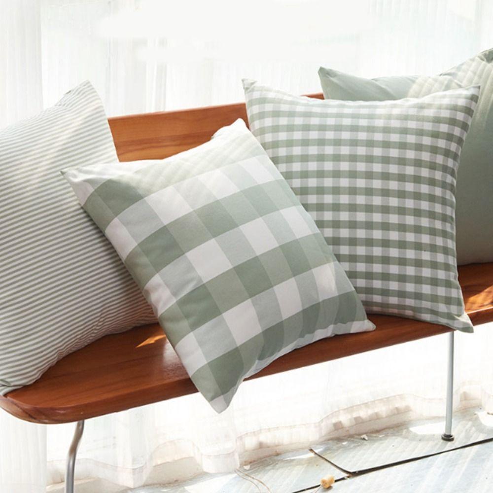 Cotton Throw Pillowcase Striped Cushion Cover Home Decor Throw Pillowcover  Sofa/Bed