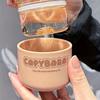 Cute Capybara Water Bottle For Kids School Portable Double Drink Tritan Space Cup with Handle Straw Strap Juice Cup BPA-Free