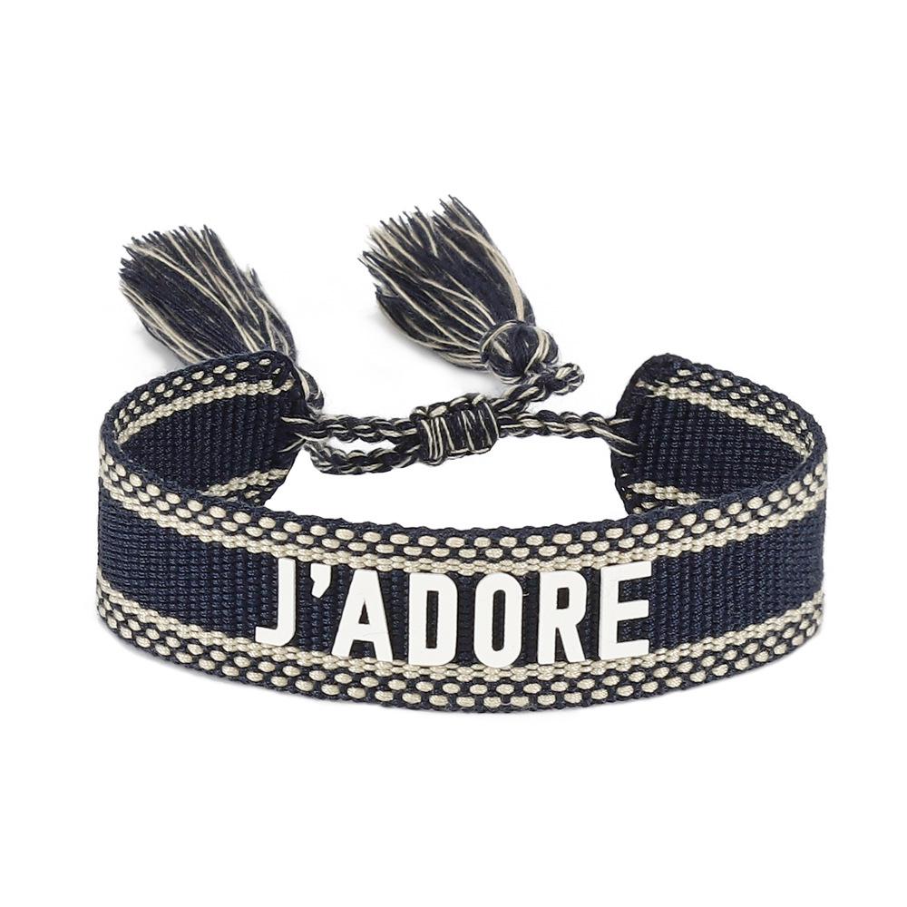 Silicone Letter Woven Bracelet: Women's Handmade Tassel Bracelet Gift