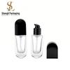 30ml ovale Foundation-Flasche mit rundem Bogenverschluss und Lotion-Spender für Serum, BB-Creme und Primer