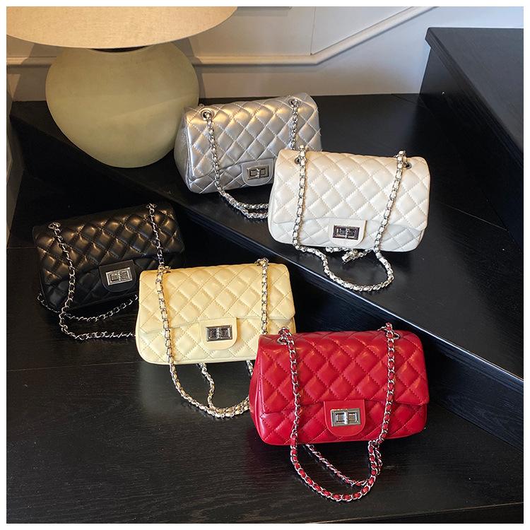 Premium Diamond Chain Bag Women's Summer 2025 New Fashion Shoulder Small Square Bag Korean Versatile Messenger Bag