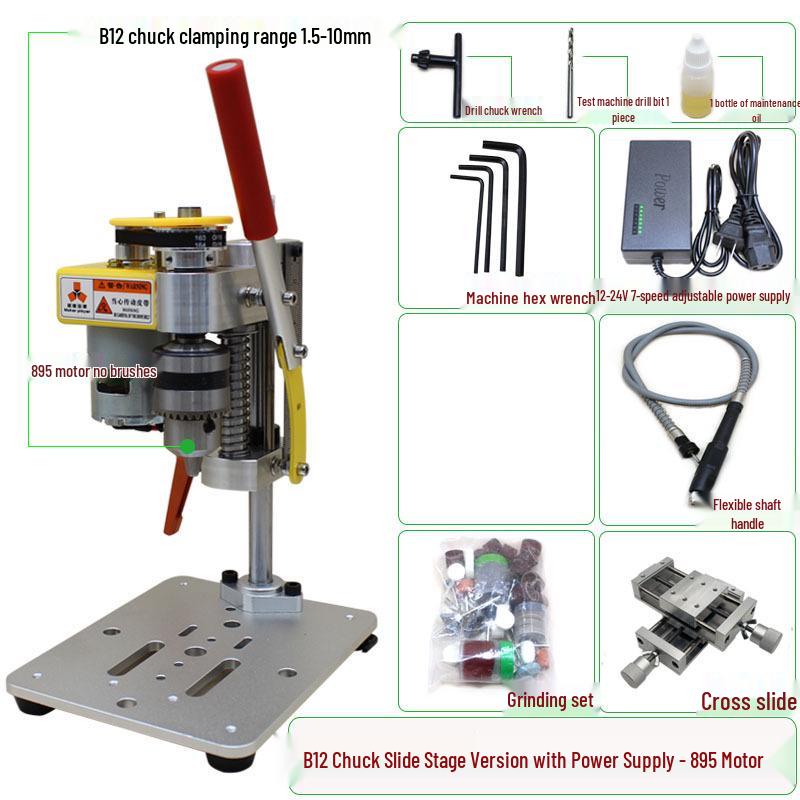 Micro Mini Bench Drill: DIY Precision Electric Tool for Watch, Phone Repair, and Household Projects