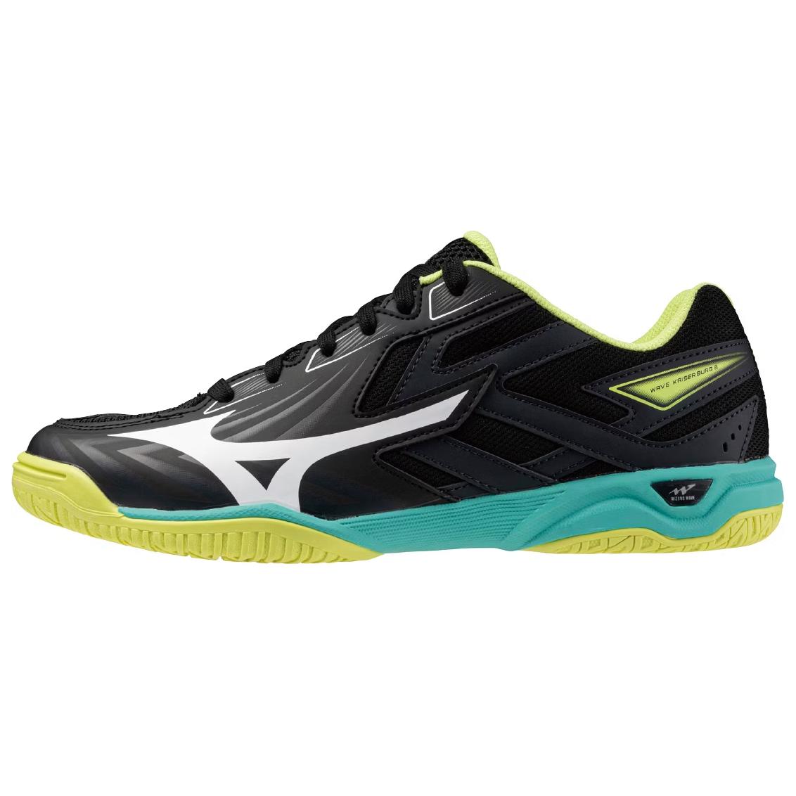 Mizuno WAVE KAISERBURG 8 Unisex Low Top Black-Yellow-Blue Training Shoes Comfort Versatile Slip-resistant & Wear-resistant 81GA242003 36