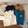 Children's Double-Layer Fleece-Lined Vest for Fall/Winter - Ollie Cardigan Style for Boys and Girls