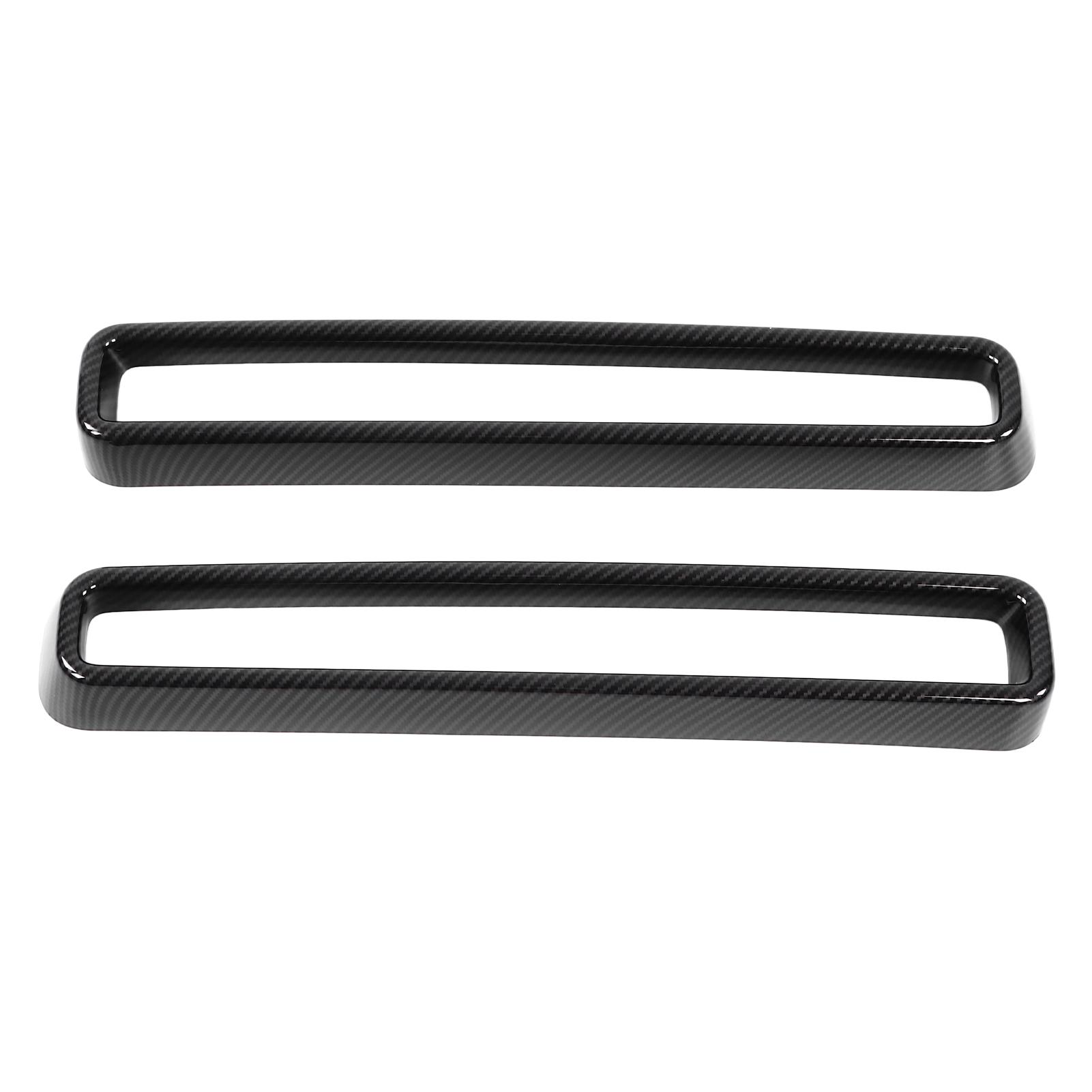 

2 Pcs Front Grille Cover Trim Car Adaptations Replacement for Dodge Challenger 2015‑2021Carbon Fiber Style