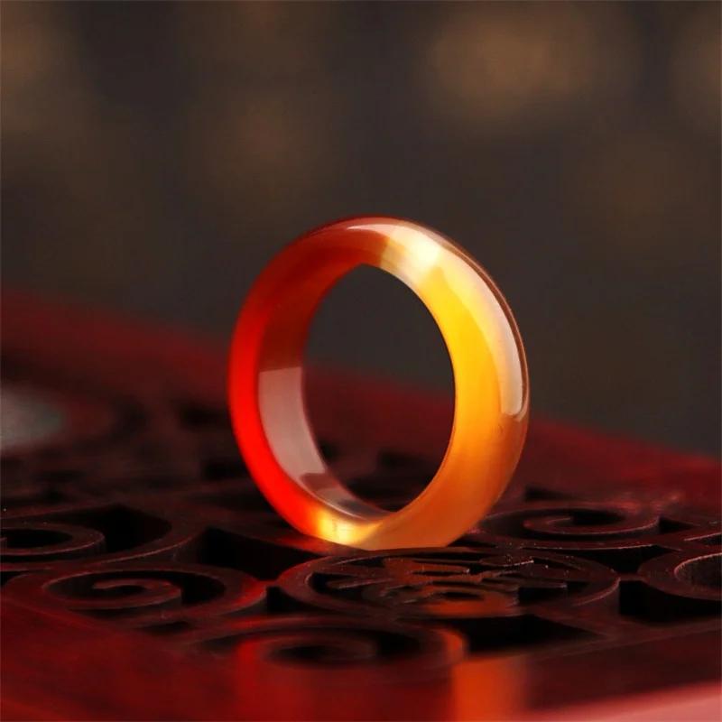 

Versatile Fashion New Stone Agate Rings Minimalist Charms Multi-color Elegant Jewelry Party Gift Girlfriend High-Quality Popular помаранчевий